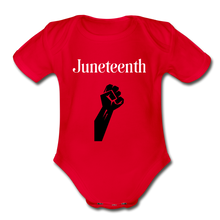 Load image into Gallery viewer, Organic Short Sleeve Baby Bodysuit - red