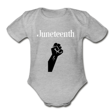 Load image into Gallery viewer, Organic Short Sleeve Baby Bodysuit - heather gray
